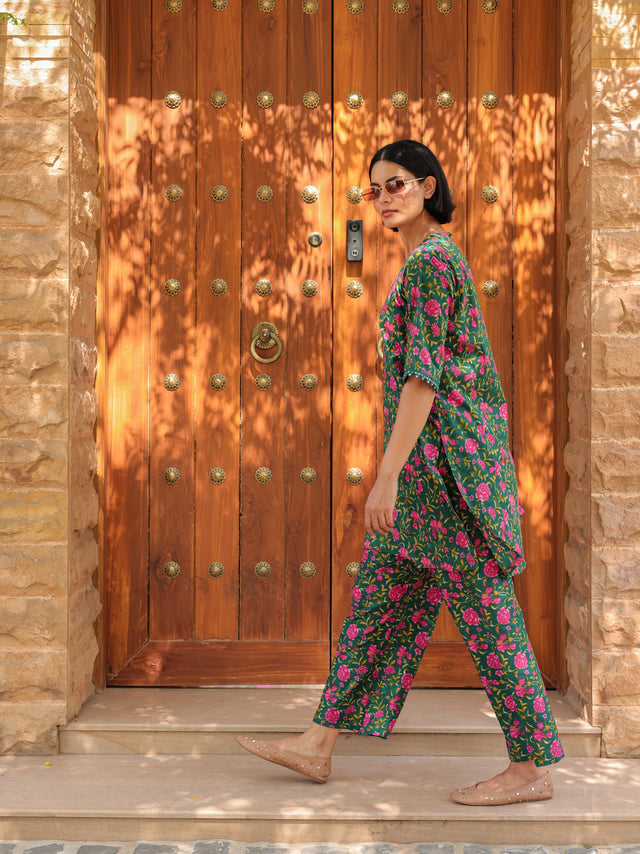 Misha Emerald Pure Cotton Co-ord Set