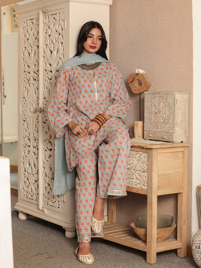 Amisha Light Blue Kurta Set