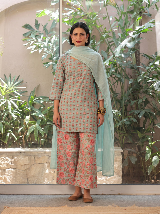 Rahat Blue Kurta Set