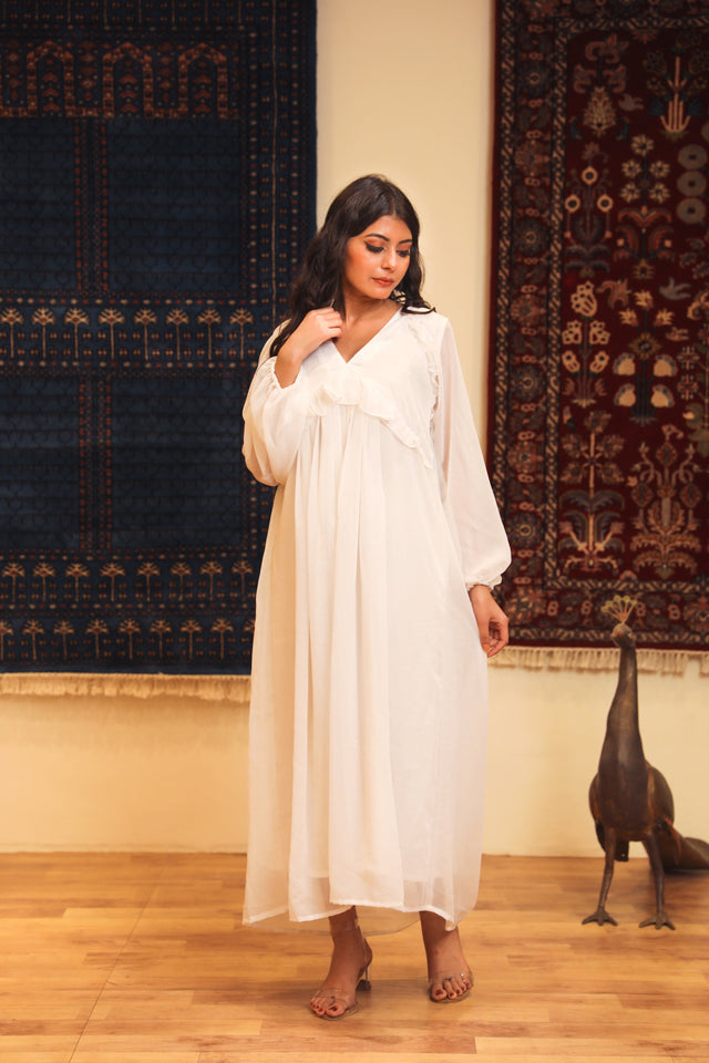 Amina White Dress