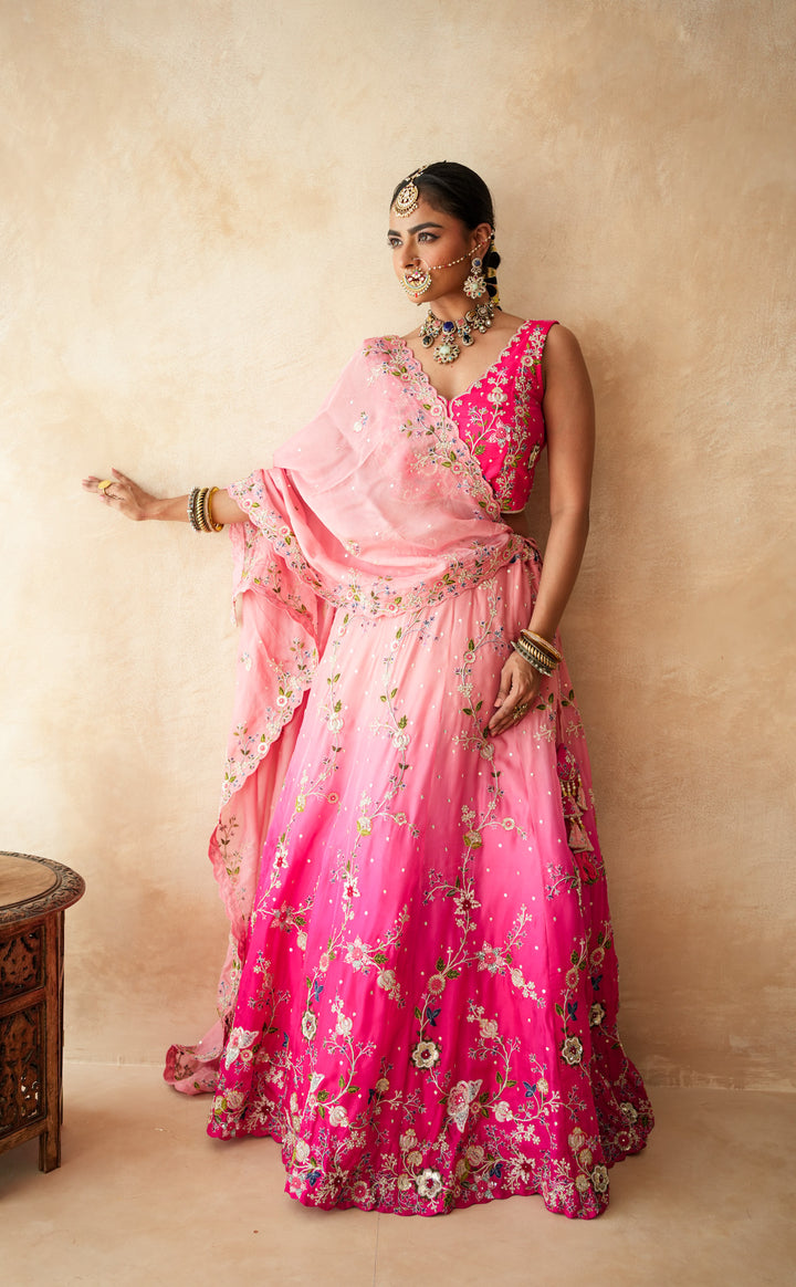 Aishwara Peach Lehenga Set