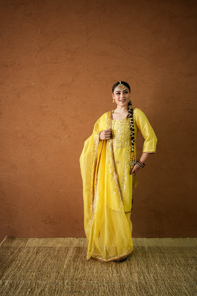 Tara Yellow Straight Set Gulabo Jaipur