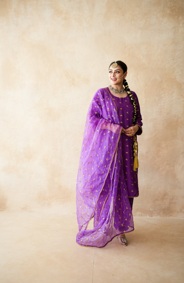 Meera Purple Straight Set Gulabo Jaipur