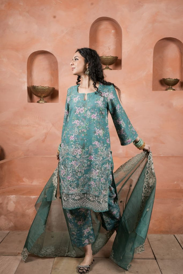 Hania Green Straight Set Gulabo Jaipur