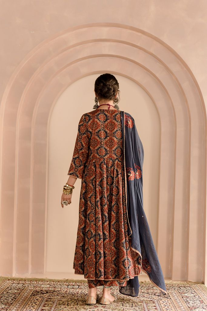 Shaila Indigo  Anarkali Set