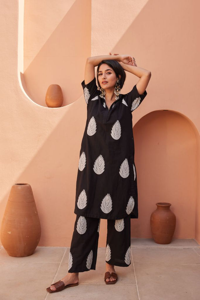 Khalak Black Co-ord Set Gulabo Jaipur