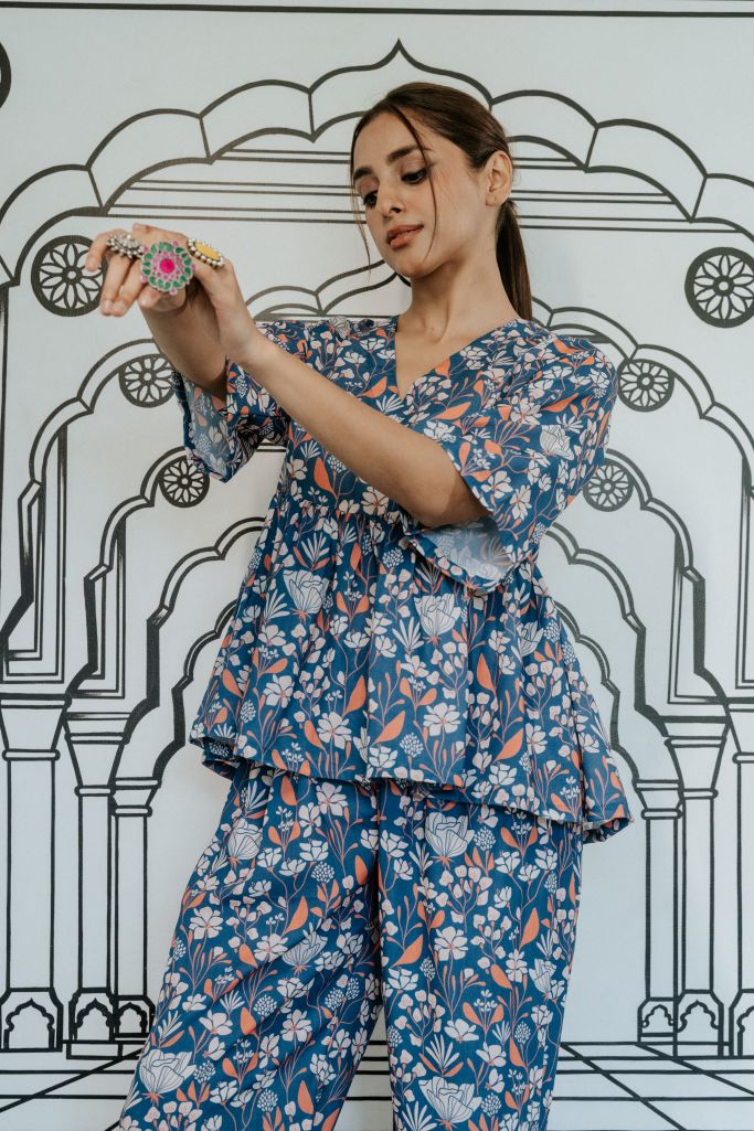 Gifa Navy Blue Co-Ord Set