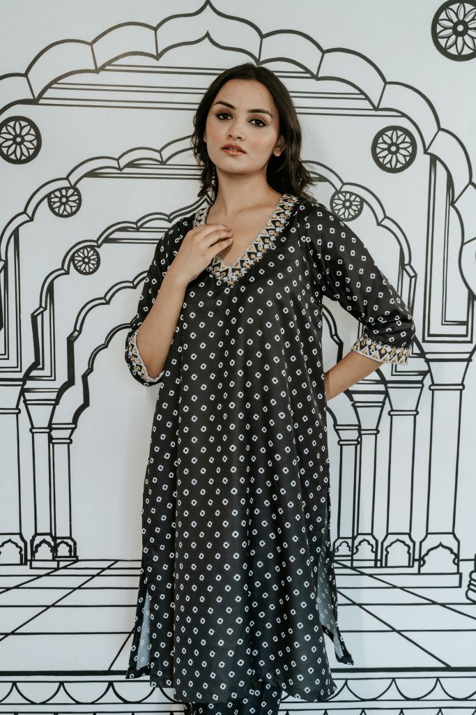 Niroz Black Co-Ord Set
