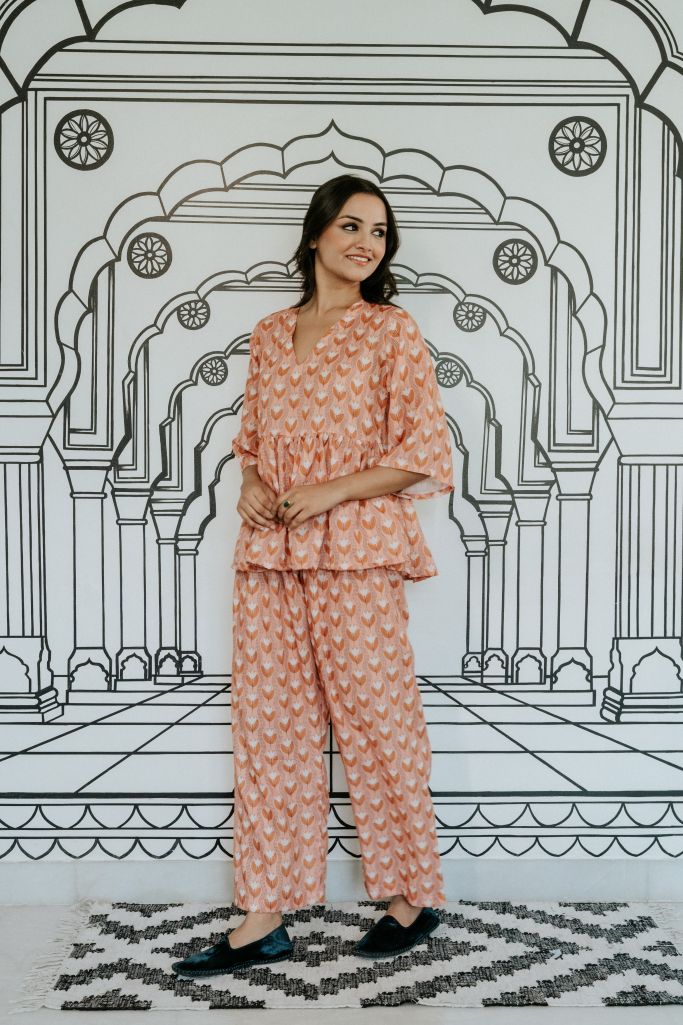 Gifa Peach Co-Ord Set