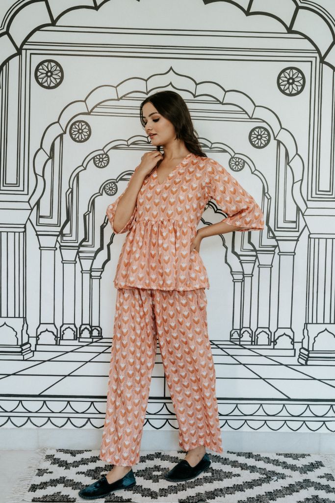Gifa Peach Co-Ord Set