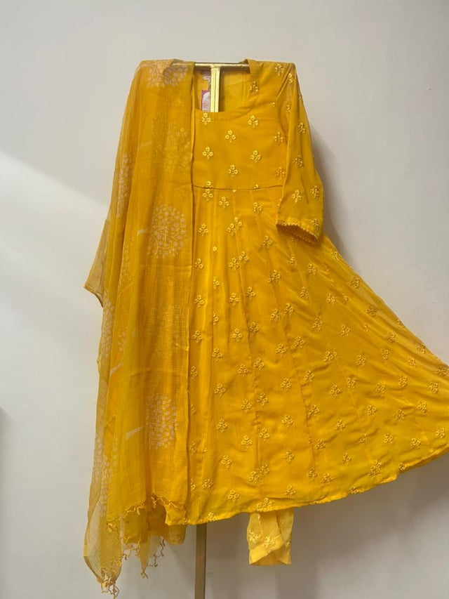 BLOOM YELLOW ANARKALI SET