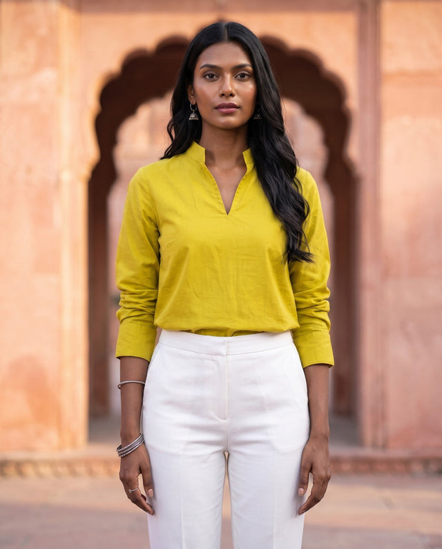 Chartreuse Popover Shirt