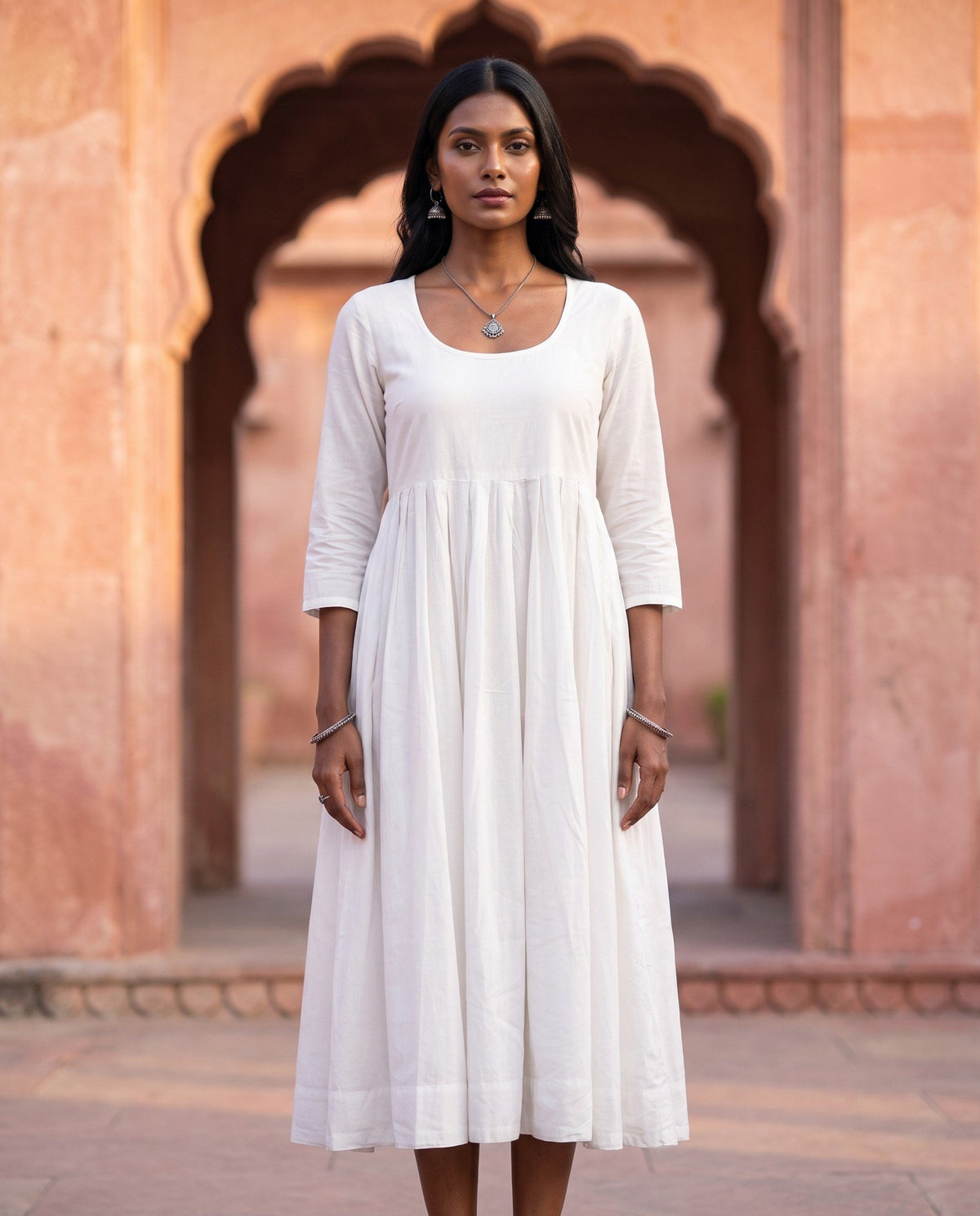 Ivory Flared Anarkali