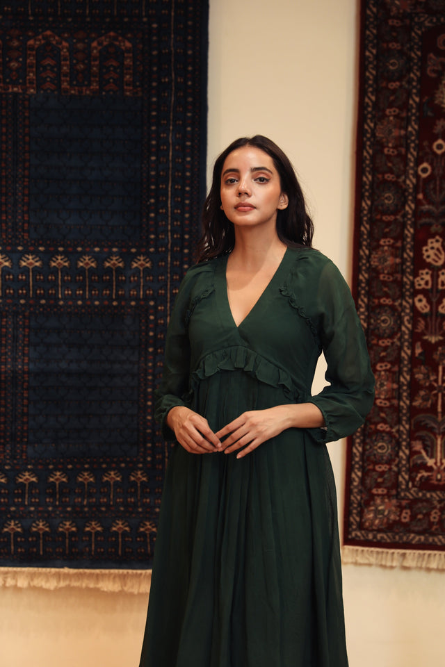 Amina Green Dress