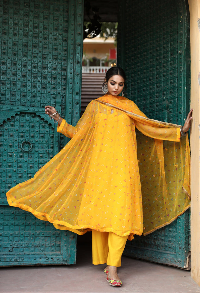 Gomti Yellow Kurta Set