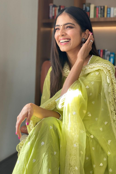 Hairat Green Anarkali Set