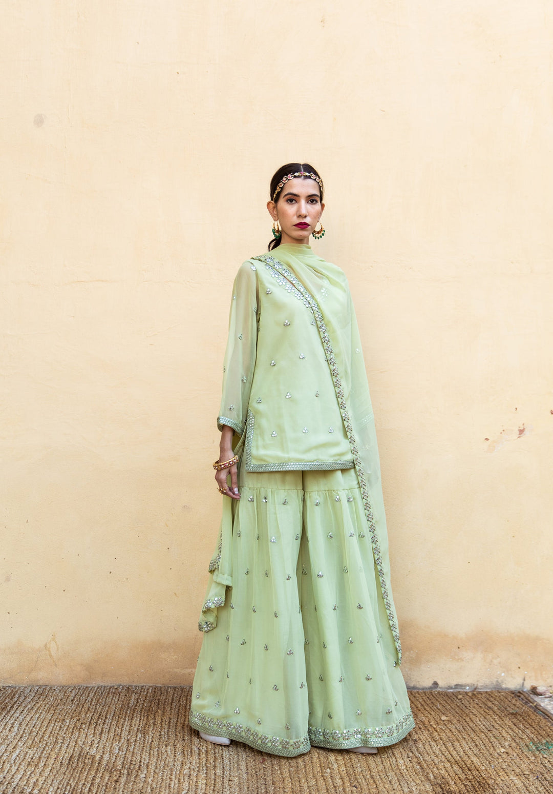 Hoor Pista Sharara Set Gulabo Jaipur