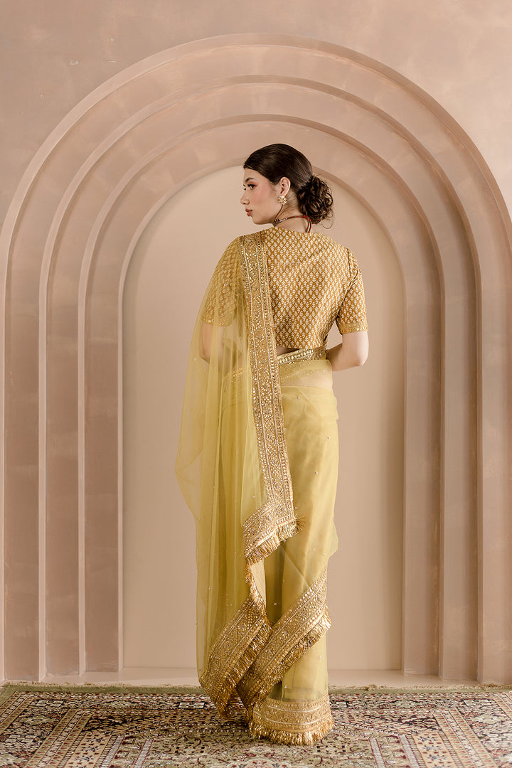 Gulbahaar Organza Saree Gota Work