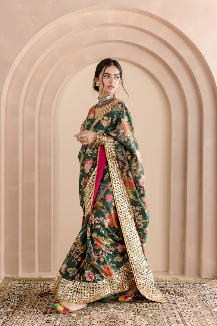 Gulbaagh Cotton Saree Kachi Patti Detailing In Border