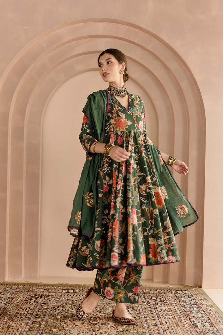 Shaila Green Anarkali Set