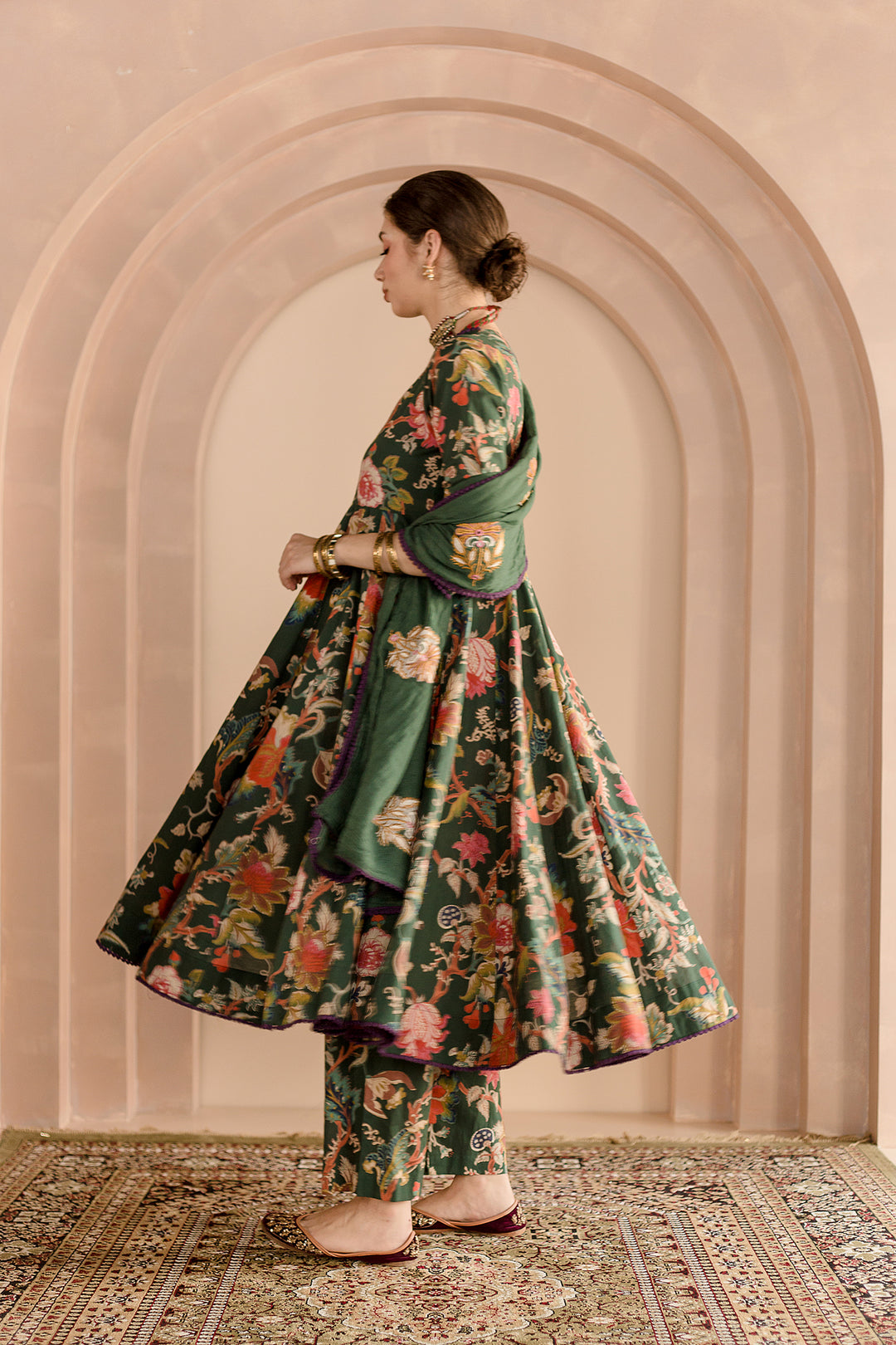 Shaila Green Anarkali Set