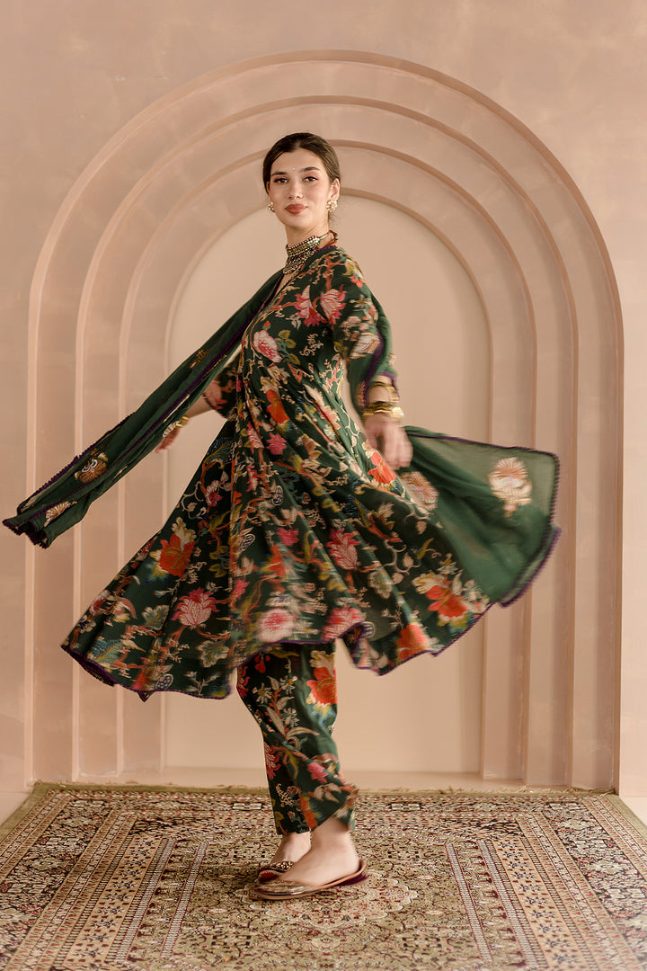 Shaila Green Anarkali Set