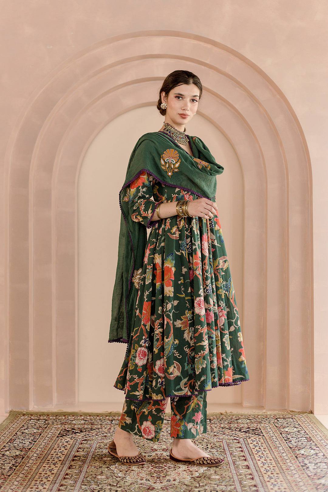 Shaila Green Anarkali Set