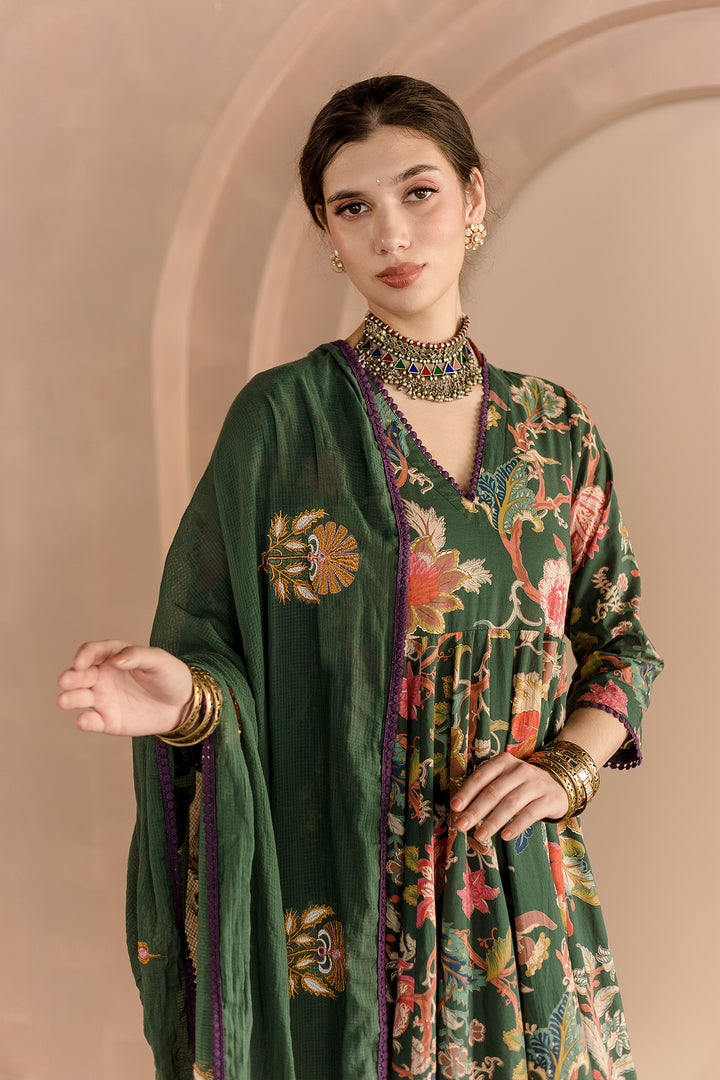 Shaila Green Anarkali Set