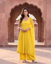 Nuri Yellow Flared Anarkali Set With Dupatta 2