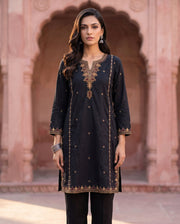 Black Embroidered Co-ord Set, view 3 — Gulabo Jaipur