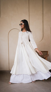 Ivory Anarkali Kurta and Palazzo Set 5