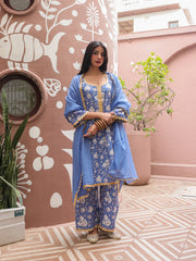 Nirali Blue Straight Set 2