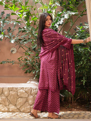 Naira Magenta Pure Cotton Kurta Suit Set 5