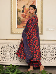 Suhana Red Pure Cotton Anarkali Suit Set 2