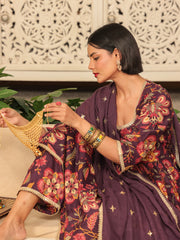Shahi Purple Anarkali Set 3