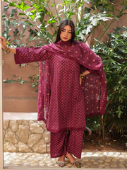 Naira Magenta Pure Cotton Kurta Suit Set 1