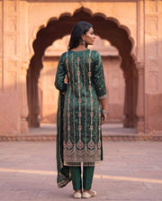 Rooprani Emerald Green Embroidered Kurta Set 3