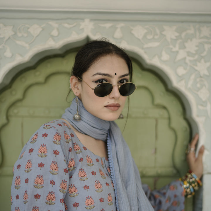Rahat Blue Kurta Set