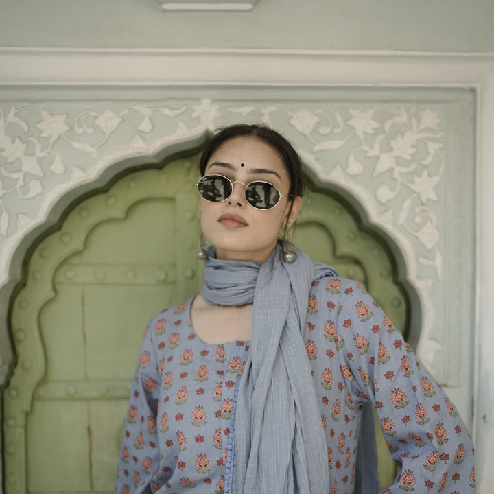 Rahat Blue Kurta Set