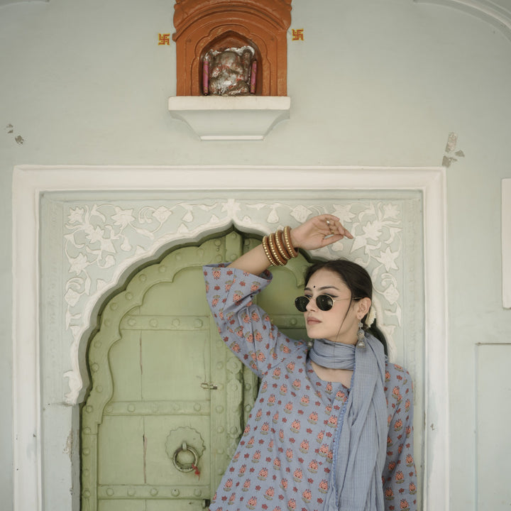Rahat Blue Kurta Set