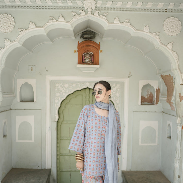Rahat Blue Kurta Set