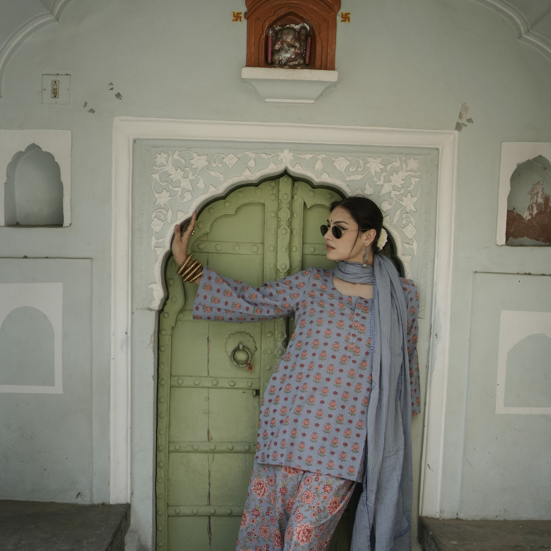 Rahat Blue Kurta Set
