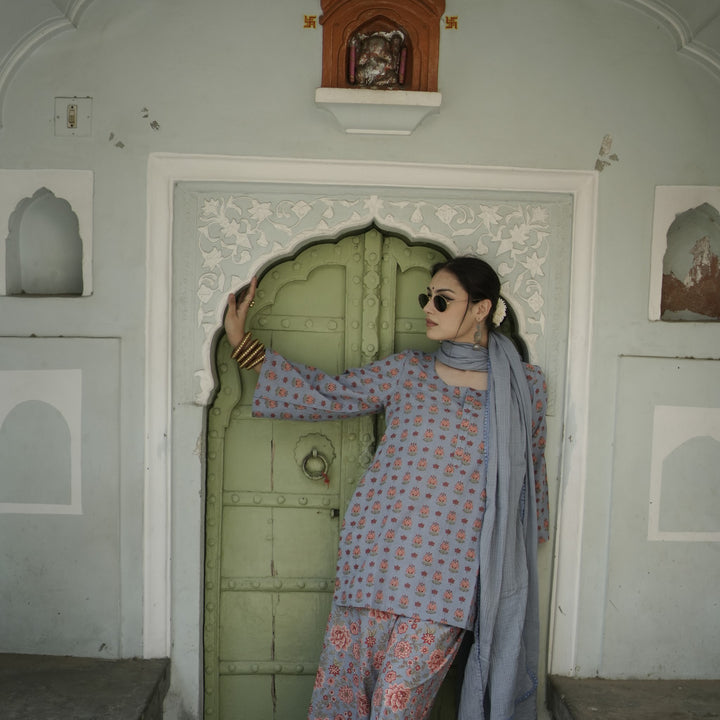 Rahat Blue Kurta Set