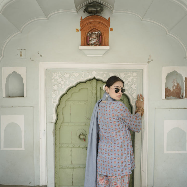 Rahat Blue Kurta Set