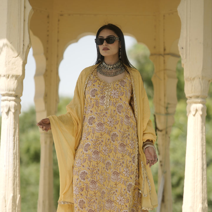 Nirali Yellow Kurta Set