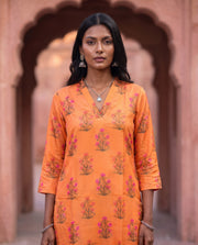 Marigold Floral Printed Co-ord Set, view 4 — Gulabo Jaipur