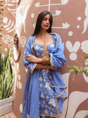 Nirali Blue Straight Set 5