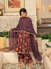 Shahi Purple Anarkali Set 4