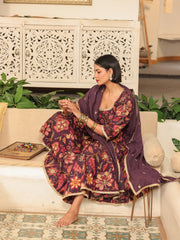 Shahi Purple Anarkali Set 2