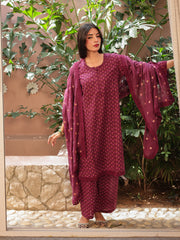 Naira Magenta Pure Cotton Kurta Suit Set 3